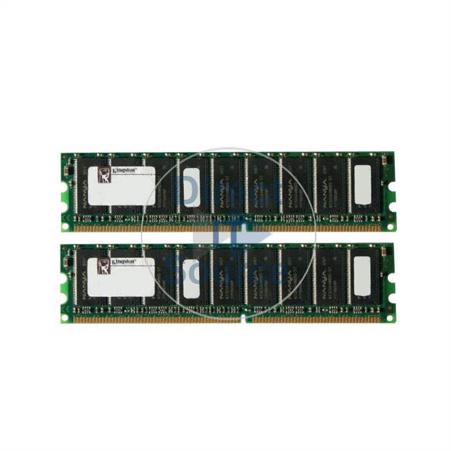 Kingston KTA-G5400E/1G - 1GB 2x512MB DDR PC-3200 ECC Unbuffered 184-Pins Memory