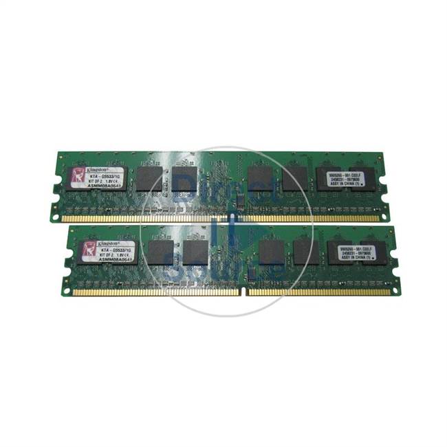 Kingston KTA-G5533/1G - 1GB 2x512MB DDR2 PC2-4200 Non-ECC Unbuffered 240-Pins Memory