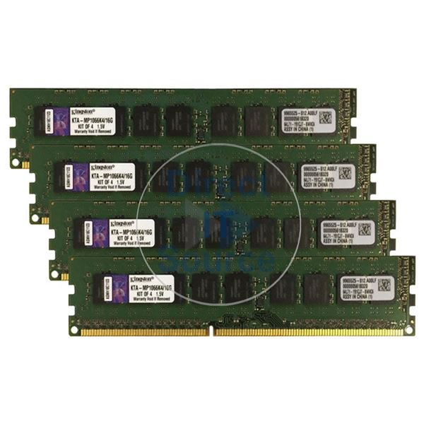 Kingston KTA-MP1066K4/16G - 16GB 4x4GB DDR3 PC3-8500 ECC UNBUFFERED 240-Pins Memory