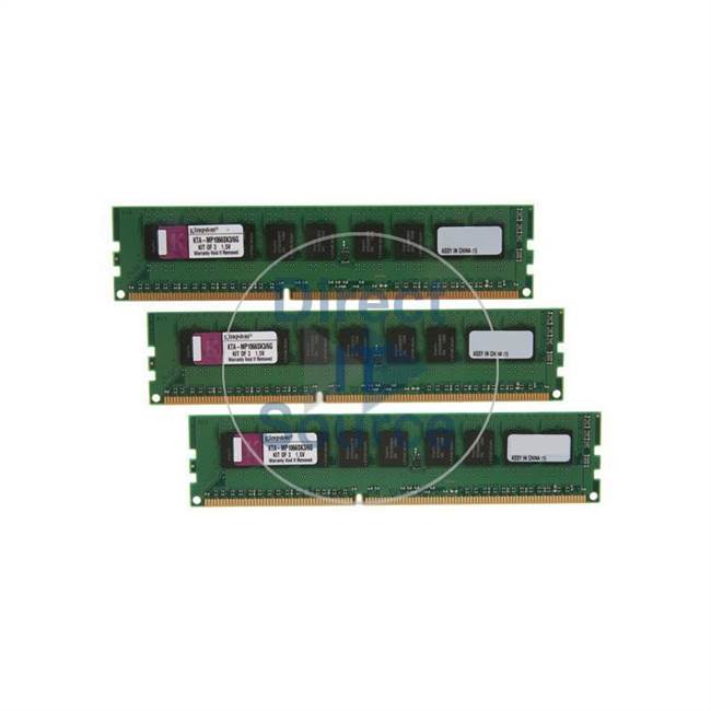 Kingston KTA-MP1066SK3/6G - 6GB 3x2GB DDR3 PC3-8500 ECC Unbuffered 240-Pins Memory