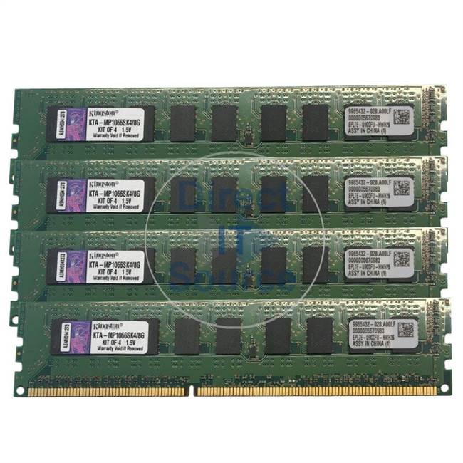 Kingston KTA-MP1066SK4/8G - 8GB 4x2GB DDR3 PC3-8500 ECC Unbuffered 240-Pins Memory