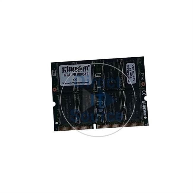 Kingston KTA-PB100/512 - 512MB SDRAM PC-100 Non-ECC Unbuffered 144-Pins Memory