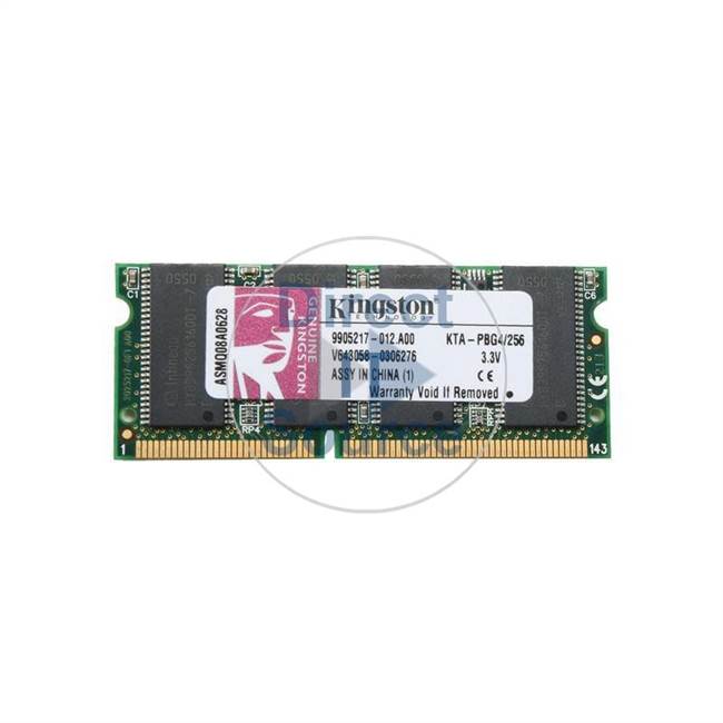 Kingston KTA-PBG4/256 - 256MB SDRAM PC-100 Non-ECC Unbuffered 144-Pins Memory