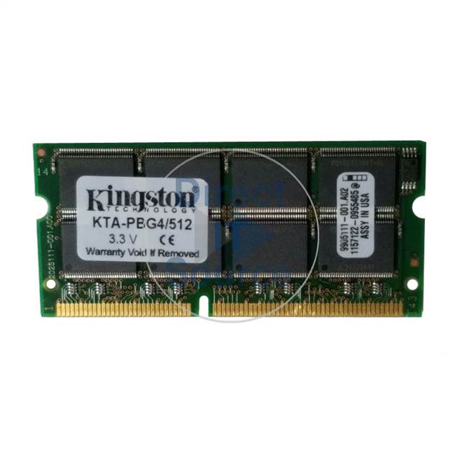 Kingston KTA-PBG4/512 - 512MB SDRAM PC-133 Non-ECC Unbuffered 144-Pins Memory