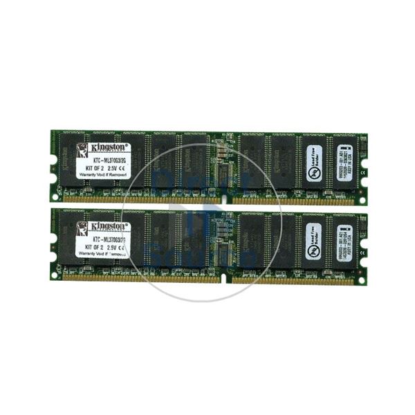 Kingston KTC-ML370G3/2G - 2GB 2x1GB DDR PC-2100 ECC Registered 184-Pins Memory