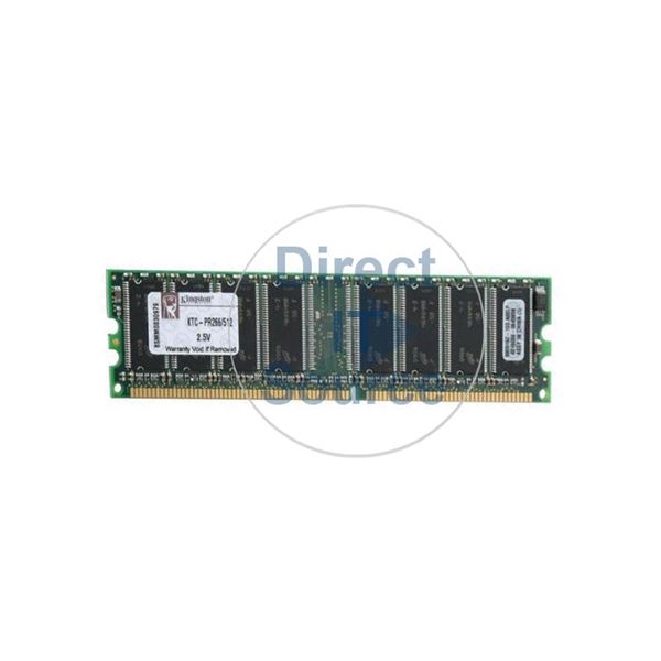 Kingston KTC-PR266/512 - 512MB DDR PC-2100 Non-ECC Unbuffered 184-Pins Memory