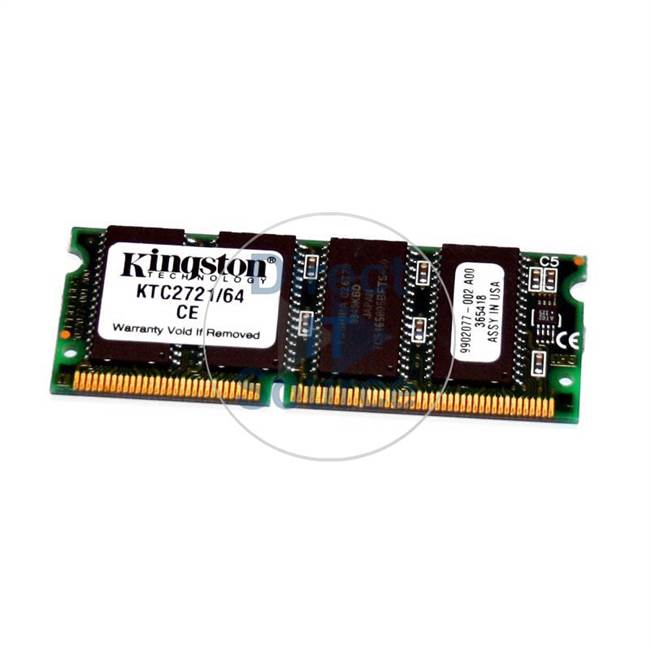 Kingston KTC2721/64 - 64MB EDO Non-ECC Unbuffered 144-Pins Memory