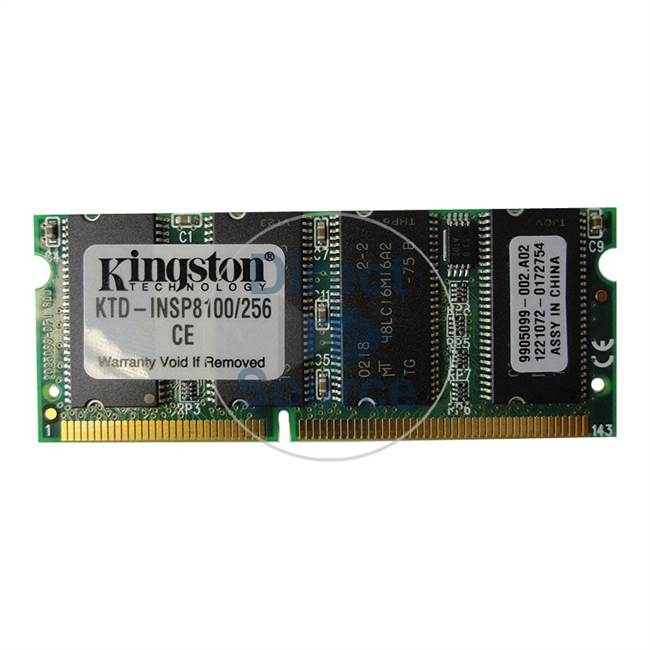 Kingston KTD-INSP8100/256 - 256MB SDRAM PC-133 Non-ECC Unbuffered 144-Pins Memory