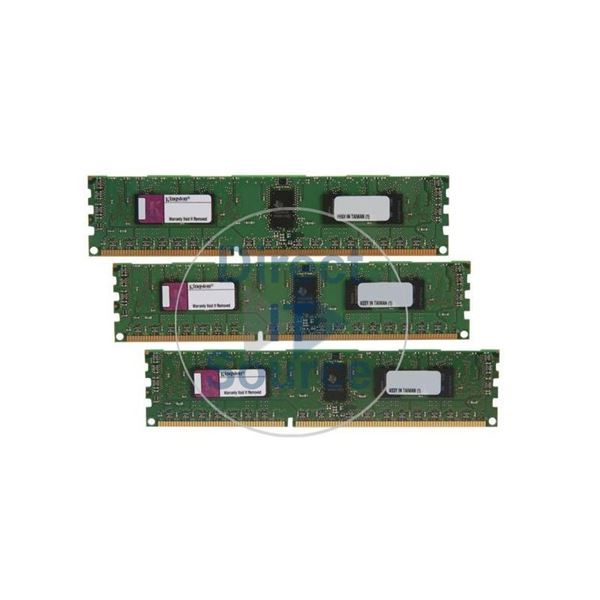 Kingston KTD-PE313SK3/6G - 6GB 3x2GB DDR3 PC3-10600 ECC Registered 240-Pins Memory