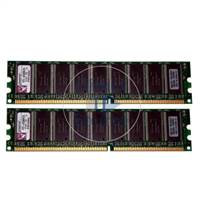 Kingston KTD-WS360A/2G - 2GB 2x1GB DDR PC-3200 ECC Unbuffered 184-Pins Memory