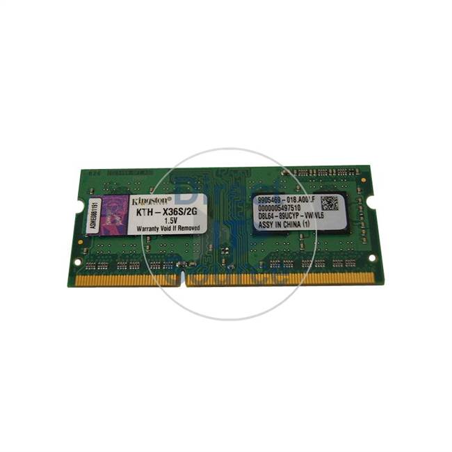 Kingston KTH-X36S/2G - 2GB DDR3 PC3-10600 Non-ECC Unbuffered 204-Pins Memory