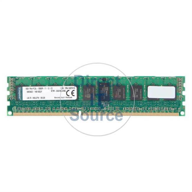 Kingston KTM-SX316LV/8G - 8GB DDR3 PC3-12800 ECC Registered 240-Pins Memory