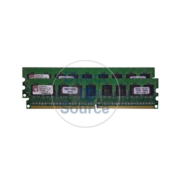 Kingston KTM2726K2/1G - 1GB 2x512MB DDR2 PC2-5300 ECC Registered 240-Pins Memory