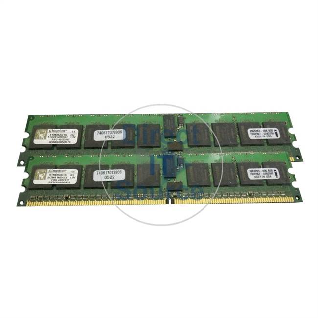Kingston KTM3523/1G - 1GB 2x512MB DDR2 PC2-3200 ECC Registered 240-Pins Memory