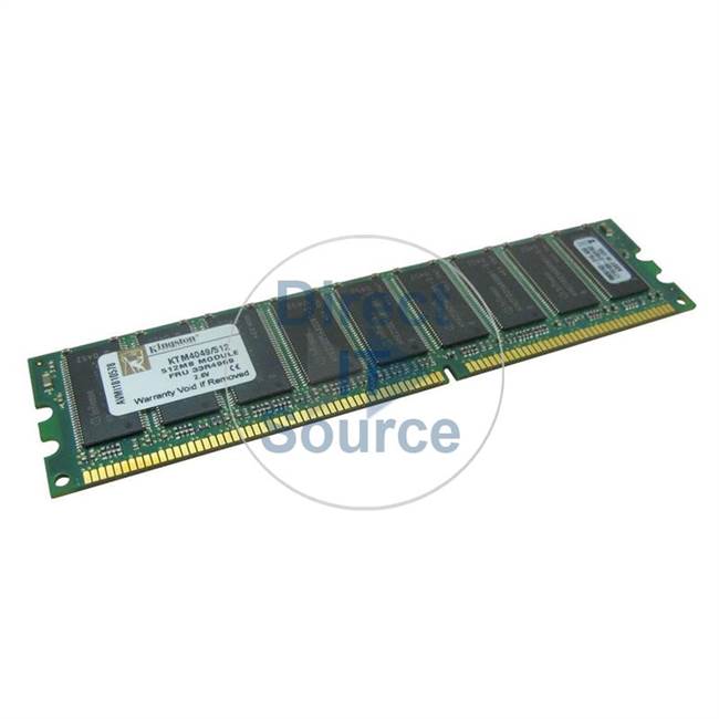 Kingston KTM4049/512 - 512MB DDR PC-3200 ECC Unbuffered 184-Pins Memory