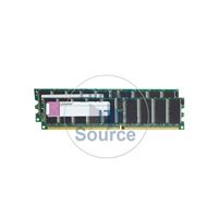 Kingston KTS5090/2G - 2GB 2x1GB DDR PC-3200 ECC Registered 240-Pins Memory