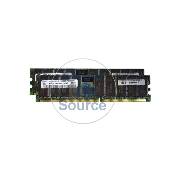 Kingston KTS7602/1G - 1GB 2x512MB DDR PC-2700 ECC Registered 184-Pins Memory