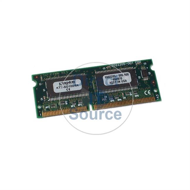 Kingston KTT-SO100/64 - 64MB SDRAM PC-100 Non-ECC Unbuffered 144-Pins Memory