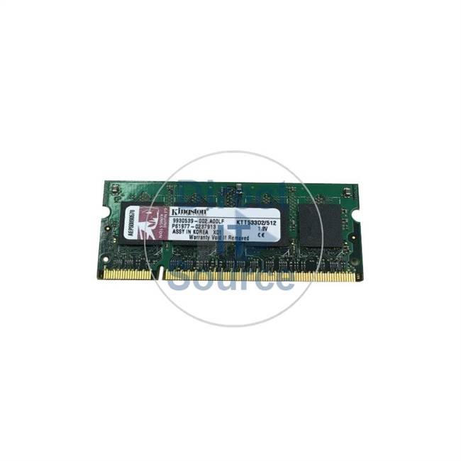 Kingston KTT533D2/512 - 512MB DDR2 PC2-4200 Non-ECC Unbuffered 200-Pins Memory