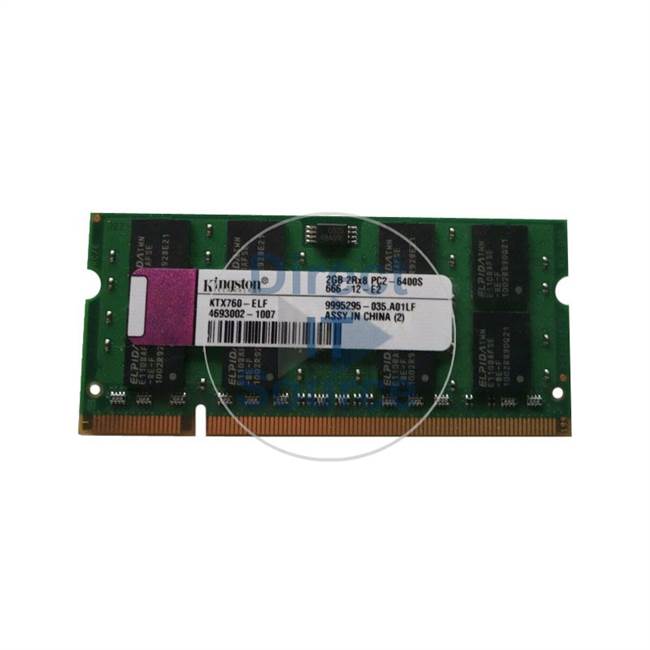 Kingston KTX760-ELF - 2GB DDR2 PC2-6400 200-Pins Memory
