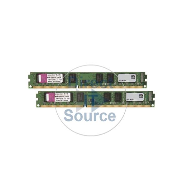 Kingston KVR1066D3K2/4GR - 4GB 2x2GB DDR3 PC3-8500 240-Pins Memory