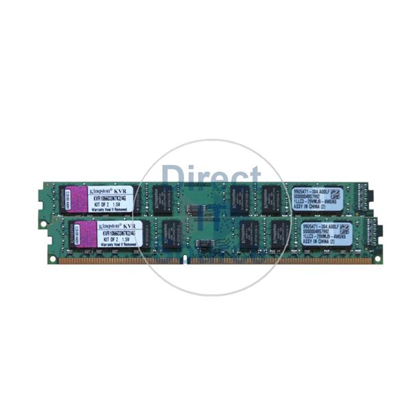 Kingston KVR1066D3N7K2/4G - 4GB 2x2GB DDR3 PC3-8500 NON-ECC UNBUFFERED 240-Pins Memory