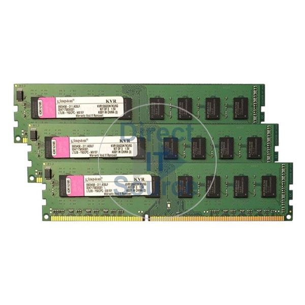 Kingston KVR1066D3N7K3/6G - 6GB 3x2GB DDR3 PC3-8500 NON-ECC UNBUFFERED 240-Pins Memory