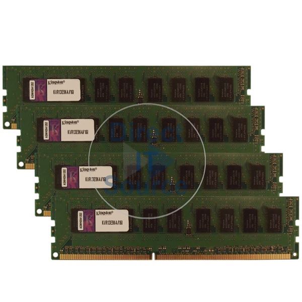 Kingston KVR13E9K4/16I - 16GB 4x4GB DDR3 PC3-10600 ECC Unbuffered 240Pins Memory