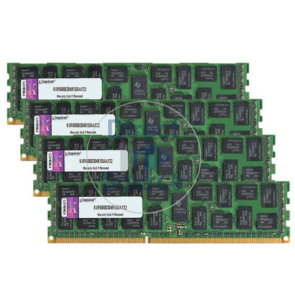 Kingston KVR1600D3D4R11SK4/32 - 32GB 4x8GB DDR3 PC3-12800 ECC Registered 240Pins Memory
