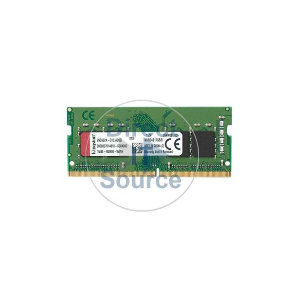 Kingston KVR24S17S8/8 - 8GB DDR4 PC4-19200 Non-ECC Unbuffered 260-Pins Memory