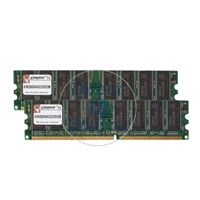 Kingston KVR266X64SC25/512M - 512MB 2x256MB DDR PC-2100 Non-ECC Unbuffered 184-Pins Memory