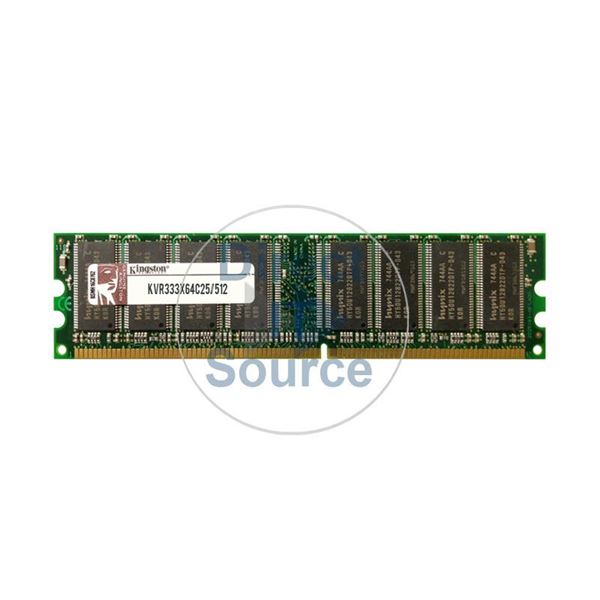 Kingston KVR333X64C25/512 - 512MB DDR PC-2700 Non-ECC Unbuffered 184Pins Memory
