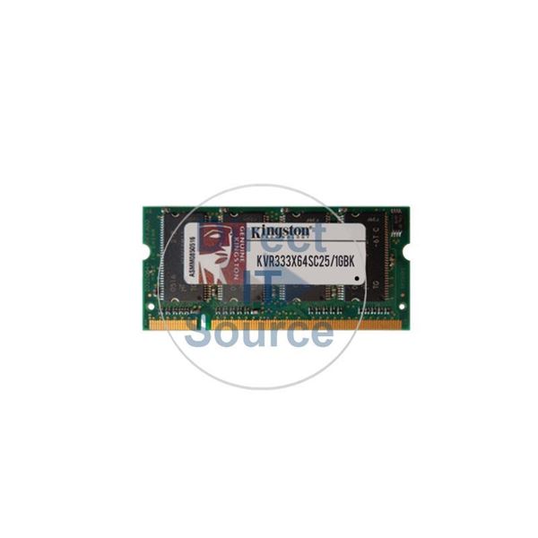 Kingston KVR333X64SC25/1GBK - 1GB DDR PC-2700 Non-ECC Unbuffered 200-Pins Memory