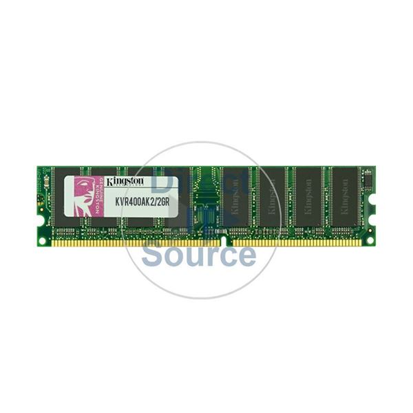 Kingston KVR400AK2/2GR - 2GB DDR PC-3200 Memory