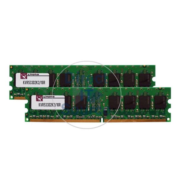 Kingston KVR533D2K2/1GR - 1GB 2x512MB DDR2 PC2-4200 Memory