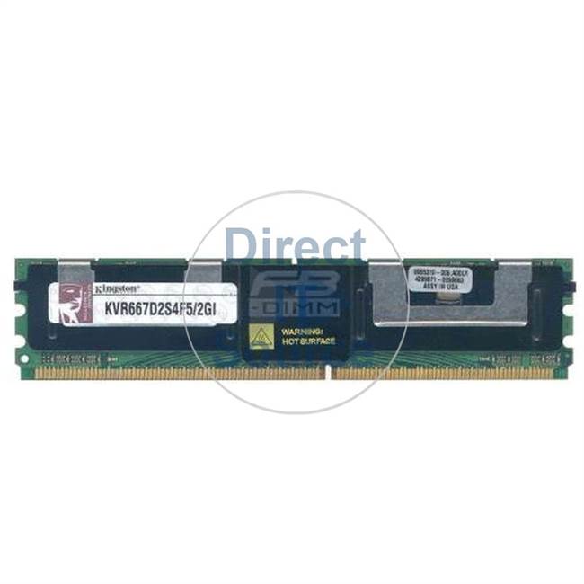 Kingston KVR667D2S4F5/2GI - 2GB DDR2 PC2-5300 ECC Fully Buffered Memory