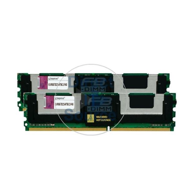 Kingston KVR667D2S4F5K2/4G - 4GB 2x2GB DDR2 PC2-5300 ECC Fully Buffered 240Pins Memory