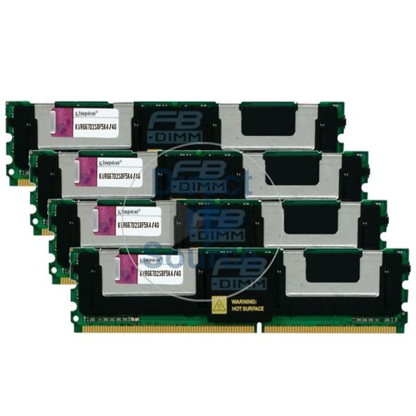 Kingston KVR667D2S8F5K4/4G - 4GB 4x1GB DDR2 PC2-5300 ECC Fully Buffered 240Pins Memory