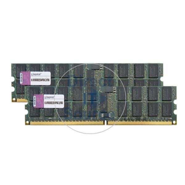 Kingston KVR800D2D4P6K2/8G - 8GB 2x4GB DDR2 PC2-6400 ECC Registered 240Pins Memory