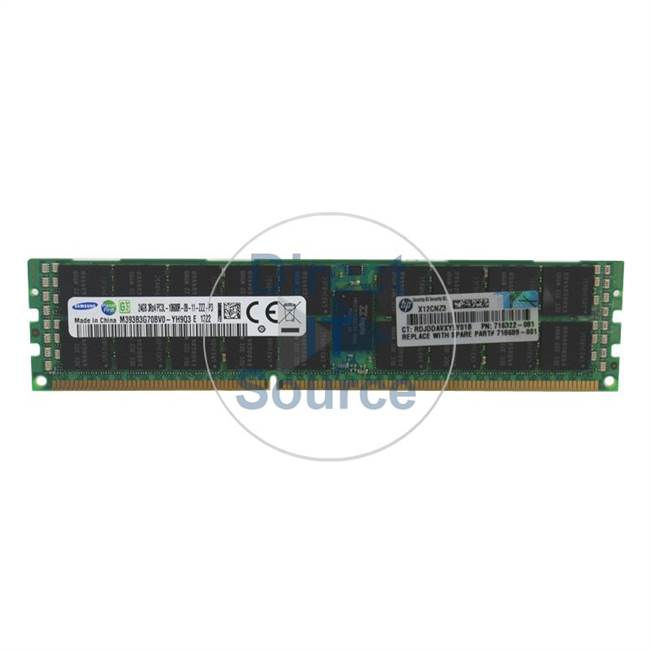 Samsung M393B3G70BV0-YH9Q3 - 24GB DDR3 PC3-10600 ECC Registered 240-Pins Memory