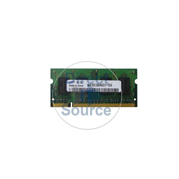 Samsung M470T2864QZ3-CE6 - 1GB DDR2 PC2-5300 Non-ECC Unbuffered 200Pins Memory