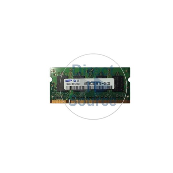 Samsung M470T2953BY0-CCCDS - 1GB DDR2 PC2-3200 Non-ECC Unbuffered 200-Pins Memory