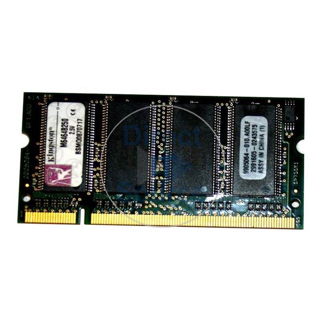 Kingston M6464B250 - 512MB DDR PC-2100 Non-ECC Unbuffered 200-Pins Memory