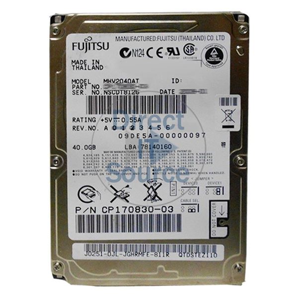 Fujitsu MHV2040AT - 40GB 4.2K IDE 2.5" 2MB Cache Hard Drive
