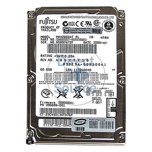 Fujitsu MHV2060AT - 60GB 4.2K IDE 2.5" 8MB Cache Hard Drive