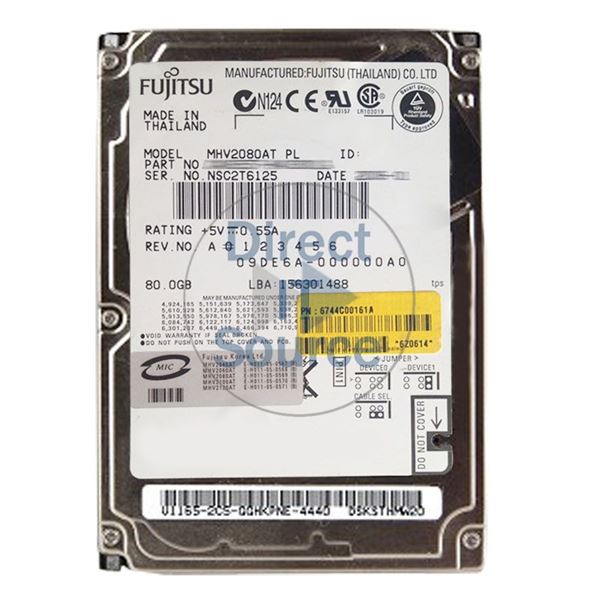 Fujitsu MHV2080AT - 80GB 4.2K IDE 2.5" 8MB Cache Hard Drive