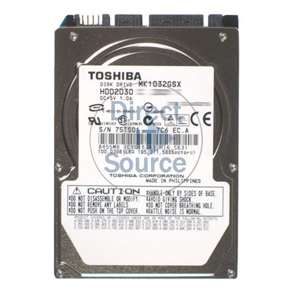 Toshiba MK1032GSX - 100GB 5.4K SATA 1.5Gbps 2.5" 16MB Cache Hard Drive