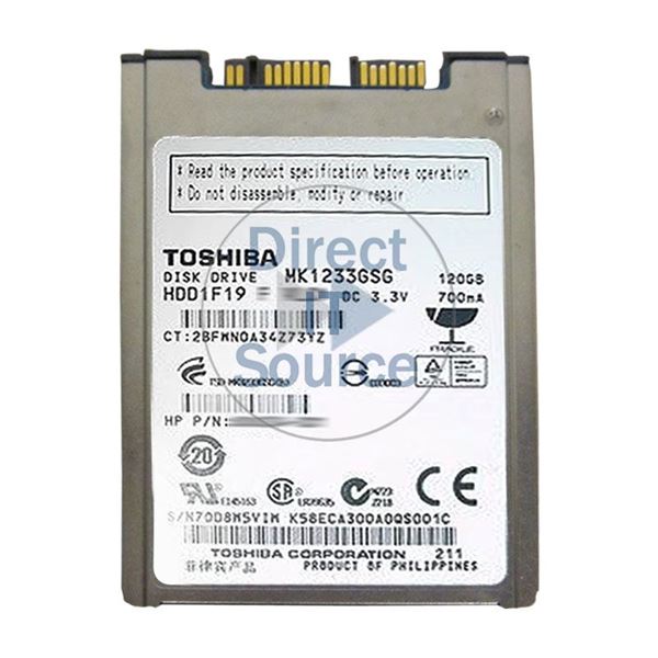 Toshiba MK1233GSG - 120GB 5.4K SATA 1.8" Hard Drive