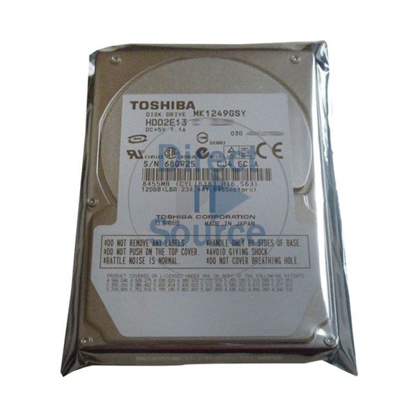 Toshiba MK1249GSY - 120GB 7.2K SATA 3.0Gbps 2.5" 16MB Cache Hard Drive