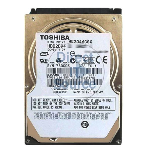 Toshiba MK2046GSX - 200GB 5.4K SATA 3.0Gbps 2.5" 8MB Cache Hard Drive